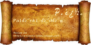 Palánki Ádám névjegykártya